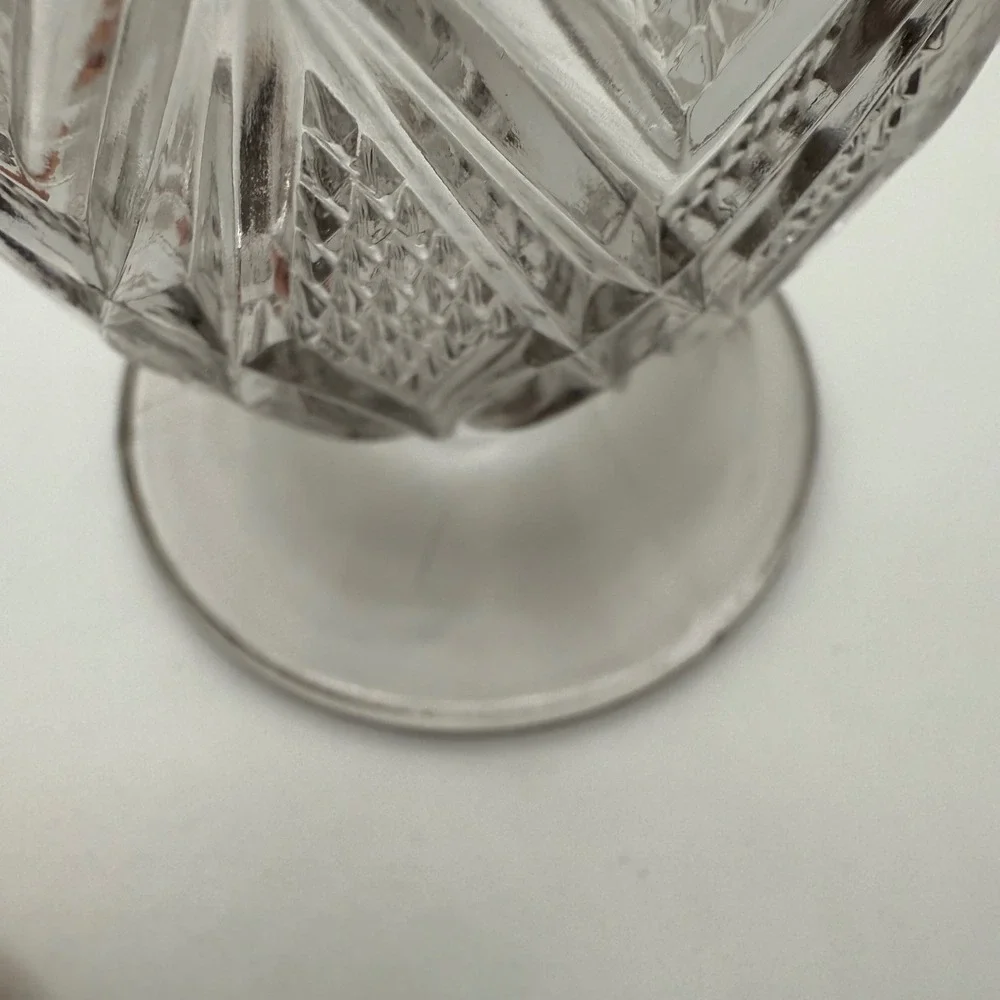 Vintage EAPG Manganese Glass‎ Pitcher Diamond Fan Pattern UV Glow 365nm 8.5in